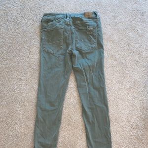 green super stretch american eagle jeans